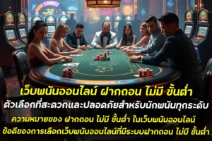 ฝากถอน ไม่มี ขั้นต่ำ